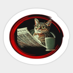 Professor cat Sticker